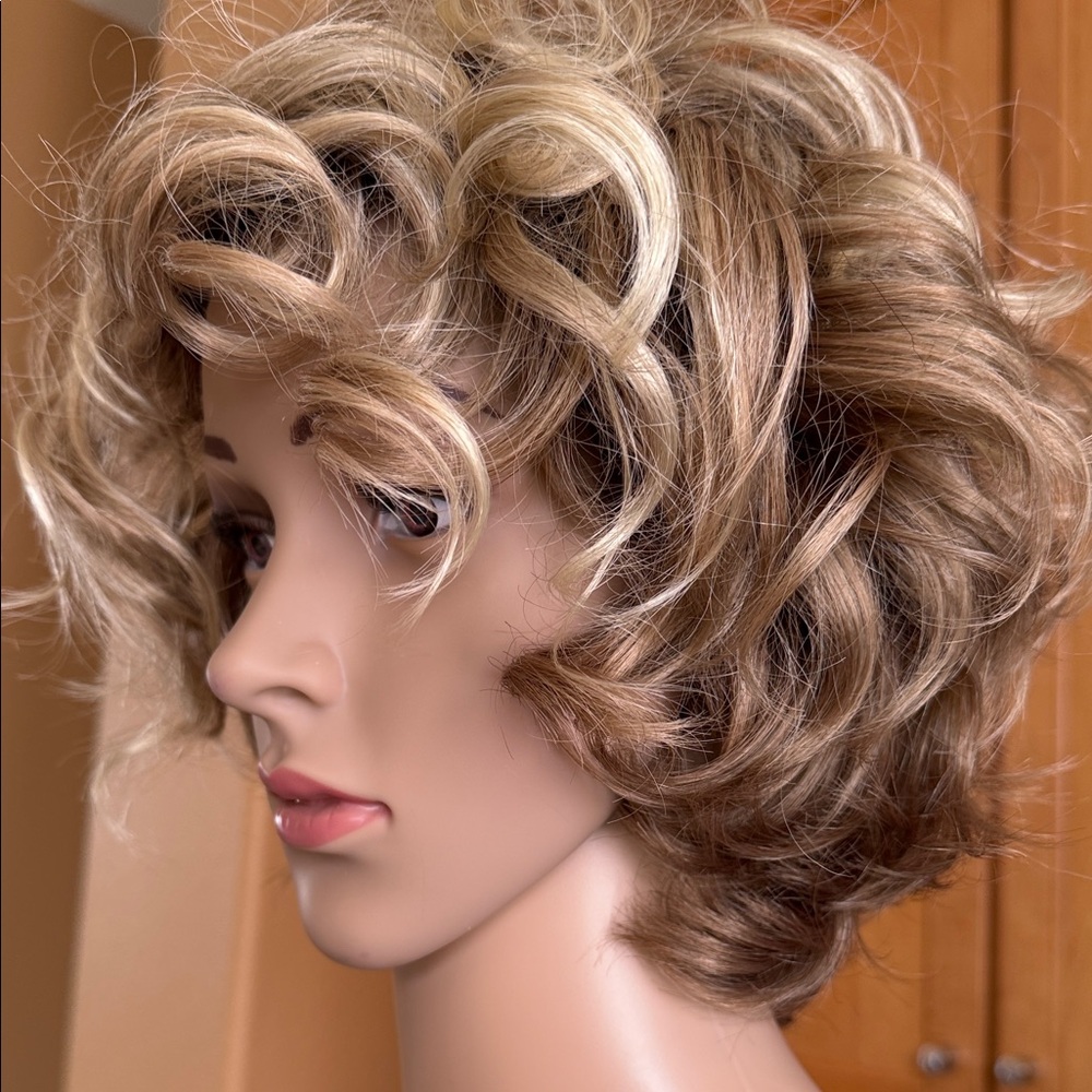 Alan Eaton Envy Voluminous Curly Kenya Wig in Sparkling Champagne - Picture 3 of 9